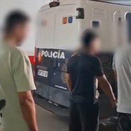Parte de los detenidos en el operativo. Foto: Policía Nacional.