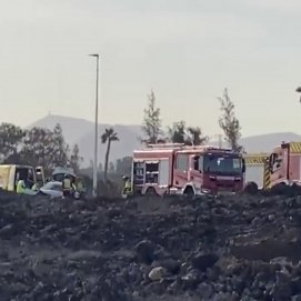 Servicios de emergencia en el lugar del accidente
