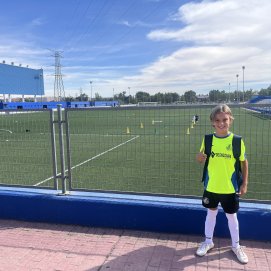 El joven futbolista León Larrocca