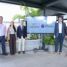 Foto de grupo de la delegación canaria en la COP30. Cambio climático. 