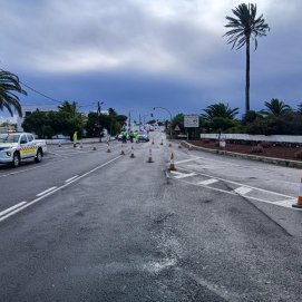Oleaje en la Punta del Camello, en Arrecife. Foto: Juan Mateos