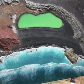 Imagen del cuadro del Charco de Los Clicos. Foto: Álvaro Varela