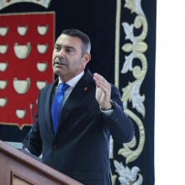 Oswaldo Betancort durante su intervención en el Debate del Estado de la Isla 2025