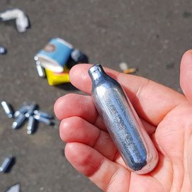Cápsula del gas de la risa. Foto: RTVE