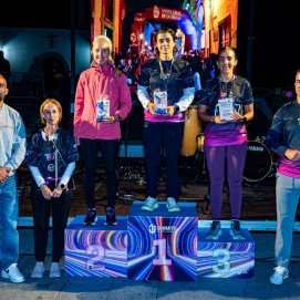Podio femenino de la Music Run Night