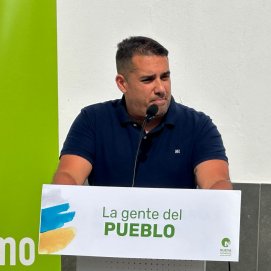 Yoné Caraballo durante un acto de partido