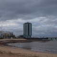 Cielos nublados por el paso de la tormenta en Lanzarote. Foto: Andrea Domínguez.