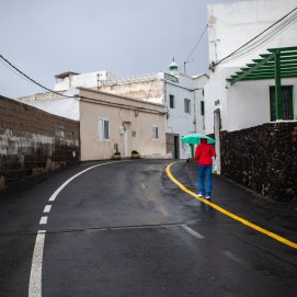 Lluvia y oleaje en Punta Mujeres. Foto: Andrea Domínguez.