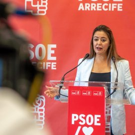Dolores Corujo durante una rueda de prensa.