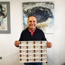 Jesús Machín con la lotería de este año