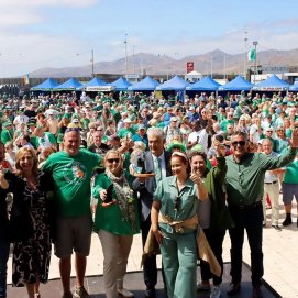 Celebración del Día de San Patricio en Tías. Turismo irlándes. Imagen de archivo.
