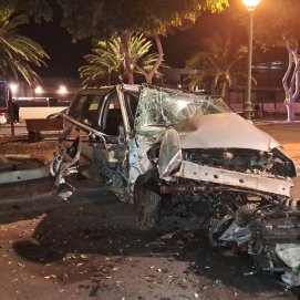 Herido el conductor de un vehículo en un accidente en Arrecife