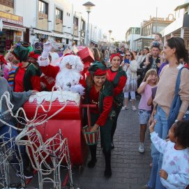 Papá Noel en Playa Blanca. 