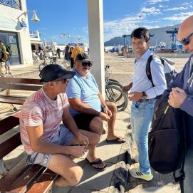 Marcos Bergaz (PSOE) en el puerto de La Graciosa