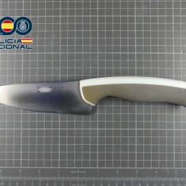 Arma blanca utilizada por el detenido