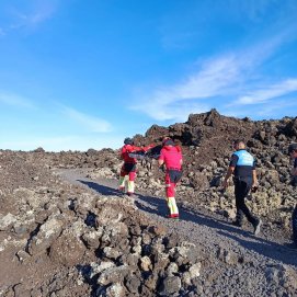 Rescate de una senderista en Caldera Blanca