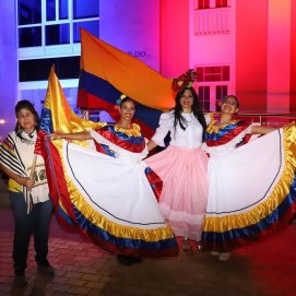 Iluminacion del Cabildo por el dia de Colombia en una imagen de archivo.