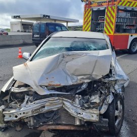 Imagen de uno de los vehículos implicados en el accidente