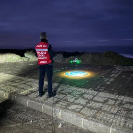 Búsqueda con drones en Los Charcones 