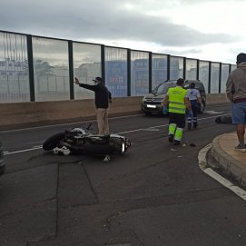 Accidente de moto en Maneje. Foto: Juan Mateo 