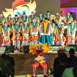 Los Tabletúos durante el pregón de Carnaval de Arrecife 2026.