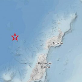 Seísmo registrado al oeste de Lanzarote.