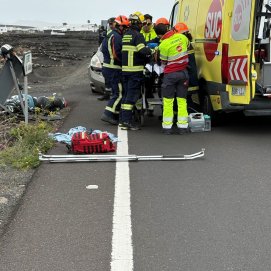 Herido un motorista en la colisión con un coche cerca de Masdache