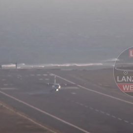Aterrizaje frustrado de un Binter en el aeropuerto de Lanzarote 