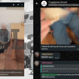 Capturas de WhatsApp de empleados de la residencia de Amavir en Tías. Foto: Cedidas.