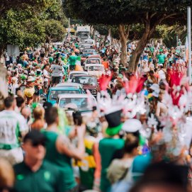Personas celebrando el St Patrick Festival en Puerto del Carmen en una edición anterior