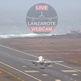Aterrizaje frustrado en Lanzarote (Imagen: Lanzarote Webcam)