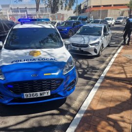 Vehículo interceptado por la Policía de Arrecife.
