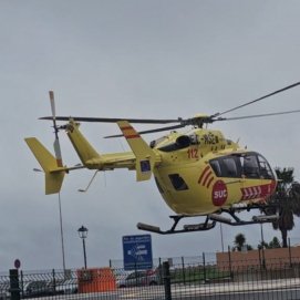 Traslado sanitario en el helicóptero medicalizado. Foto: SUC. 