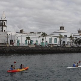 Cielo con nubes en Arrecife. Foto: José Luis Carrasco.