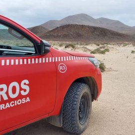 Efectivos de emergencias en La Graciosa