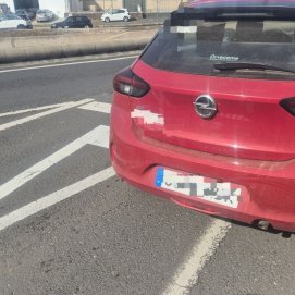 Vehículo de alquiler interceptado y recuperado por la Policía Local de Arrecife en un control este fin de semana