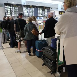 Pasajeros en el aeropuerto de Lanzarote