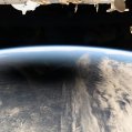 Tierra vista desde el espacio durante un eclipse de Sol en 2024. Crédito: NASA. Tierra vista desde el espacio durante un eclipse de Sol en 2024. Crédito: NASA.