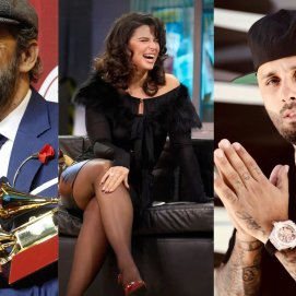 Los artistas Juan Luis Guerra, Nathy Peluso y Nicky Jam