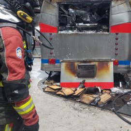 Incendio de una caravana en Costa Teguise
