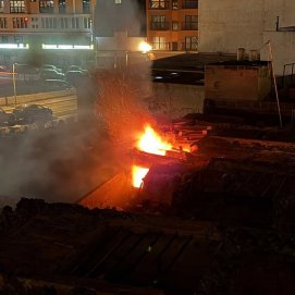 Incendio en casa abandonada en la calle La Inés