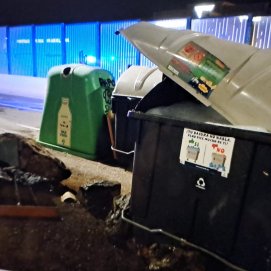 Incendio de contenedores en Arrecife