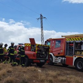 Simulacro de accidente aéreo.