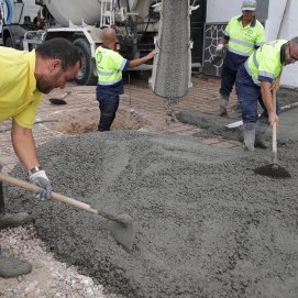 Trabajadores de la construcción en Lanzarote en una imagen de archivo