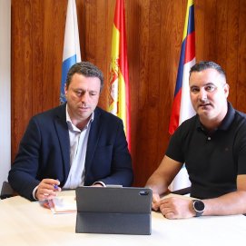 El alcalde Óscar Noda y el concejal Ángel Lago