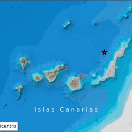 Epicentro del terremoto al noroeste de Lanzarote