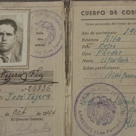 Documento personal de José Tejera Feo