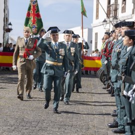 Acto conmemorativo de la Guardia Civil en Teguise. Foto: Juan Mateos