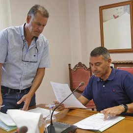 Oswaldo Betancort junto a Domingo Cejas