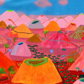 Fragmento de una de las obras de la exposición pictórica de Laura López Balza que abre Verbena 2026. 
